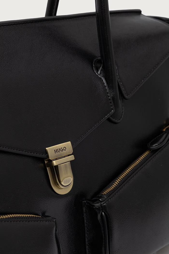Geantă pentru femei cu imitație de piele Quinley_Shoulder Bag HUGO negru 50573453