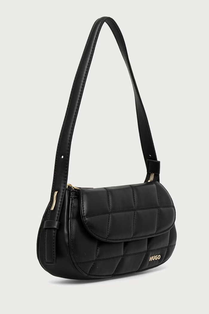 HUGO Mala torba hobo za žene od imitacije kože Yorih Q_Sh. Bag FL. 50573285 crna AW26
