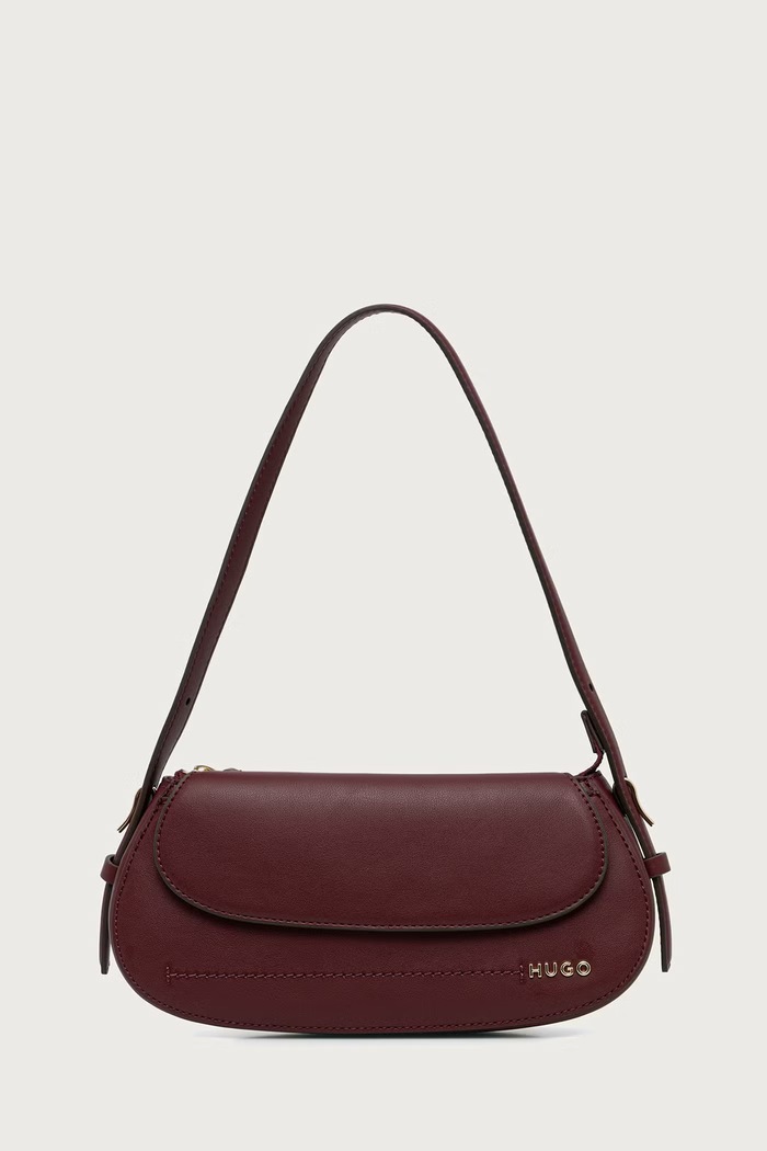 HUGO Torebka damska z imitacji skóry Yorih_Sh. Bag FL. bordowy 50573263