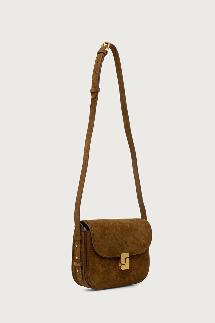 Soeur Torebka crossbody damska zamszowa BELLISSIMA MINI SEM1638BELLIMIN brązowy AW26