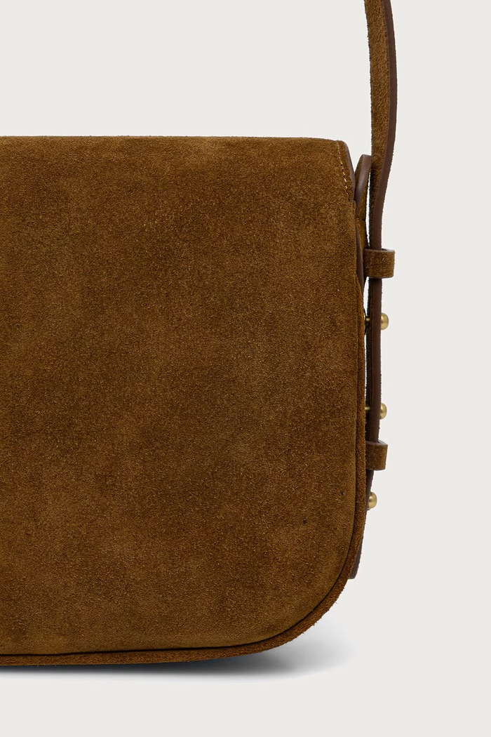 Akcesoria Soeur Torebka crossbody damska zamszowa BELLISSIMA MINI SEM1638BELLIMIN brązowy