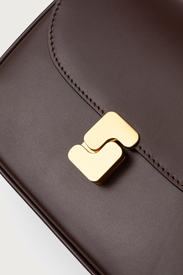 Borsa a tracollo da donna in pelle BELLISSIMA MINI Soeur SEM1615BELLIMIN marrone