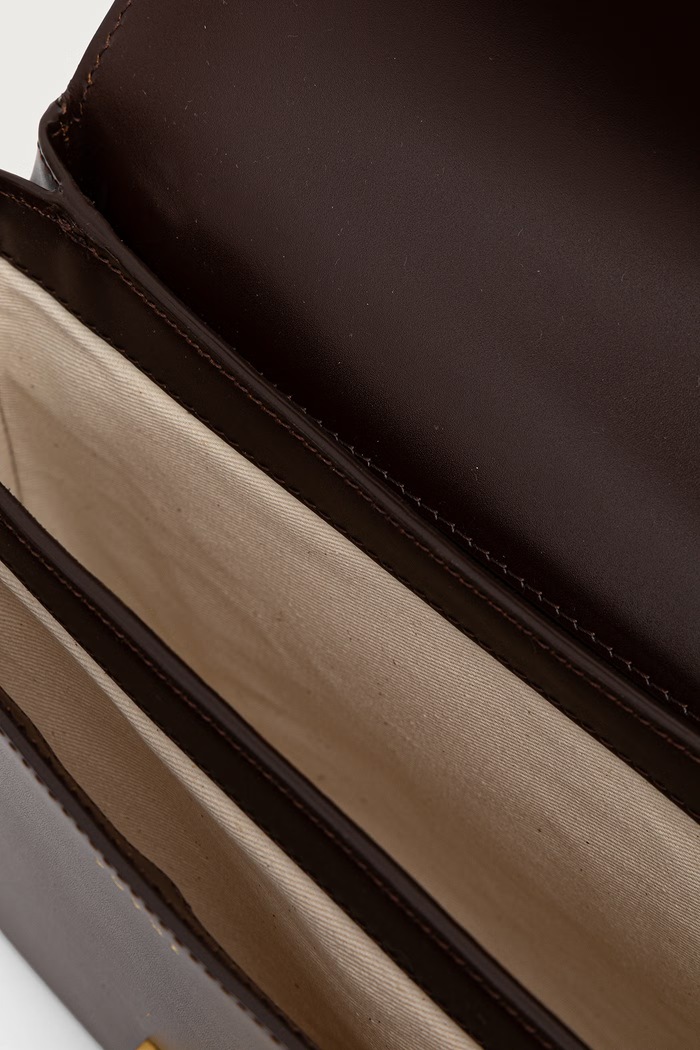 Crossbody torbica ženska usnjena BELLISSIMA MAXI Soeur rjava SEM1611BELLIMAX