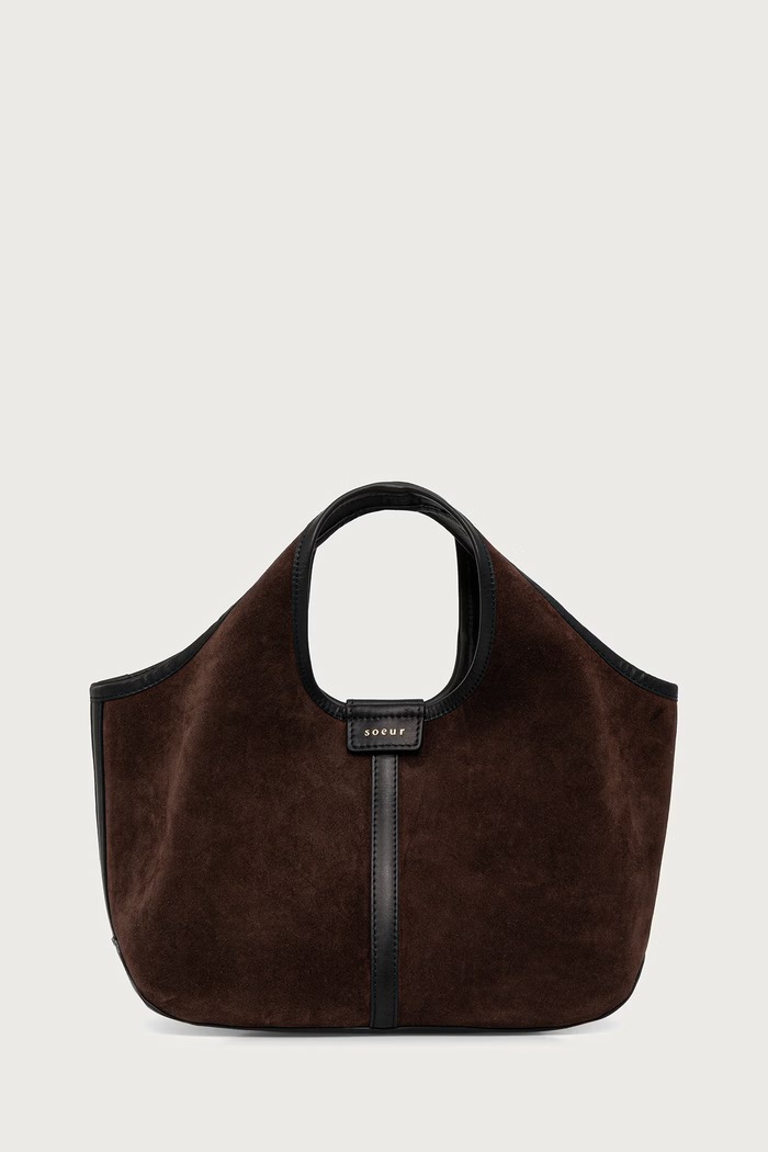 Soeur Borsa tote da donna in camoscio DOUCE MINI marrone SEM1345DOUCEMIN