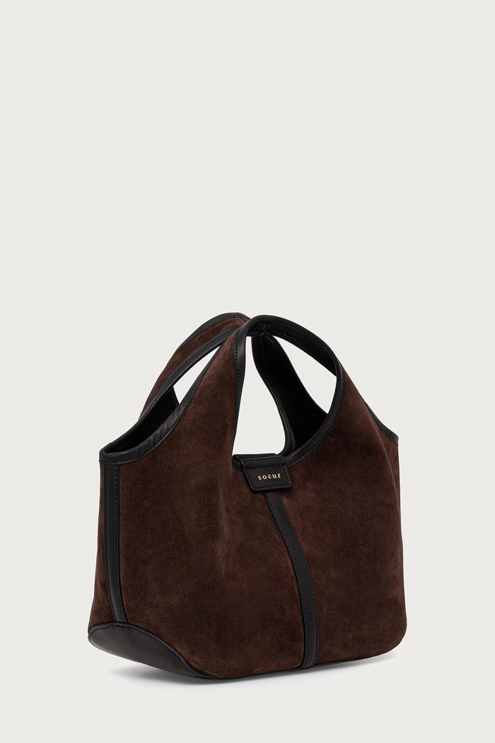 Soeur Borsa tote da donna in camoscio DOUCE MINI SEM1345DOUCEMIN marrone AW26