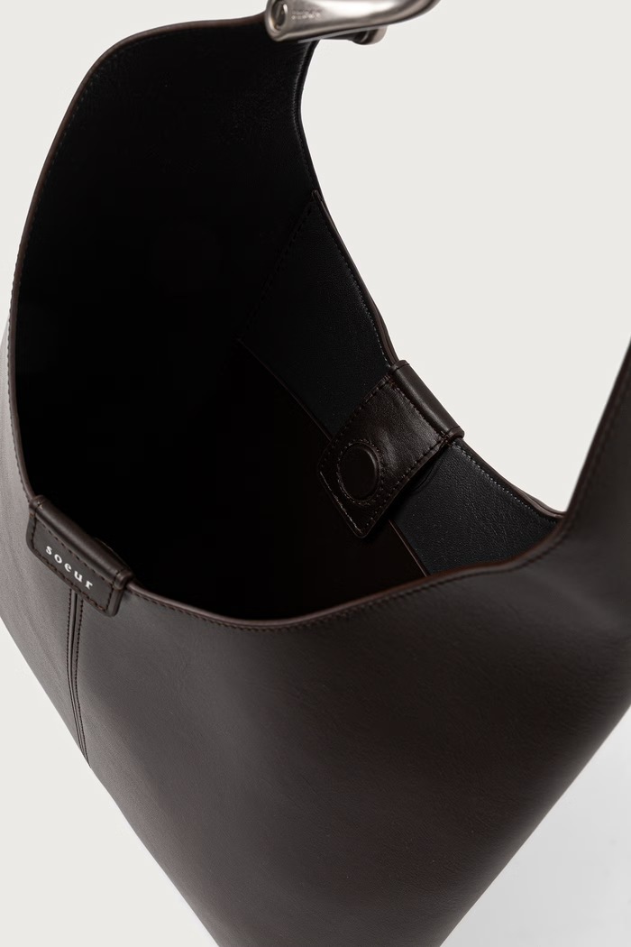Shopper γυναικεία δερμάτινη COSIMA MINI Soeur καφέ SEM1142COSIMAMI