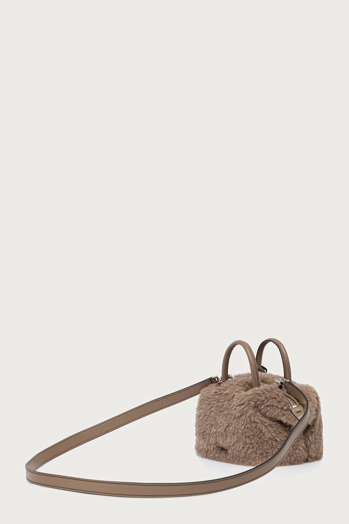 Akcesoria Max Mara Torebka crossbody damska z wełną 2624516232600 beżowy