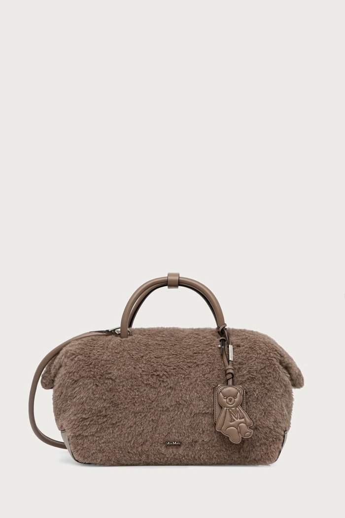 Max Mara Torebka damska z wełną beżowy 2624516222600