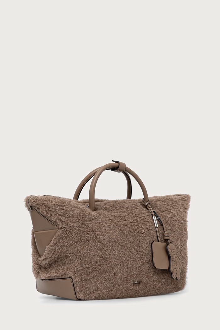 Max Mara Torebka damska z wełną 2624516222600 beżowy AW26