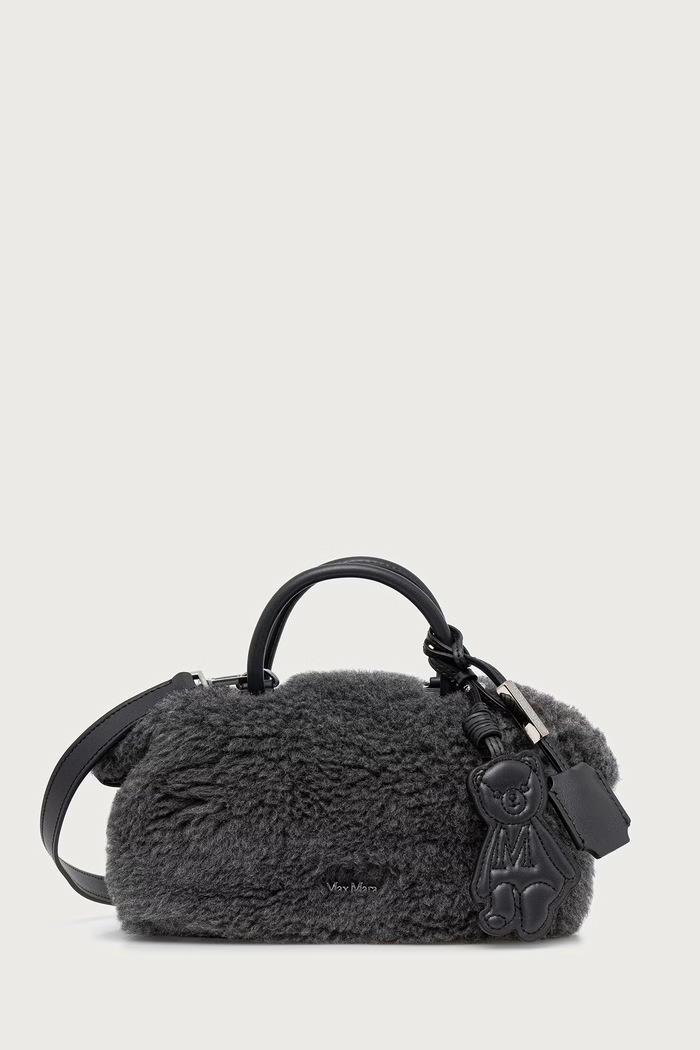 Max Mara Torebka crossbody damska wełniana szary 2624516202600