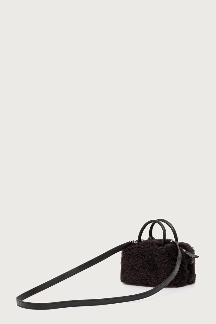 Akcesoria Max Mara Torebka crossbody damska z wełną 2624516182600 brązowy