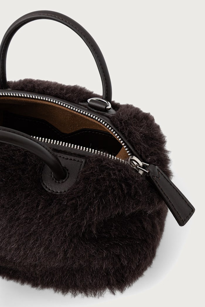 Torebka crossbody damska z wełną Max Mara brązowy 2624516182600