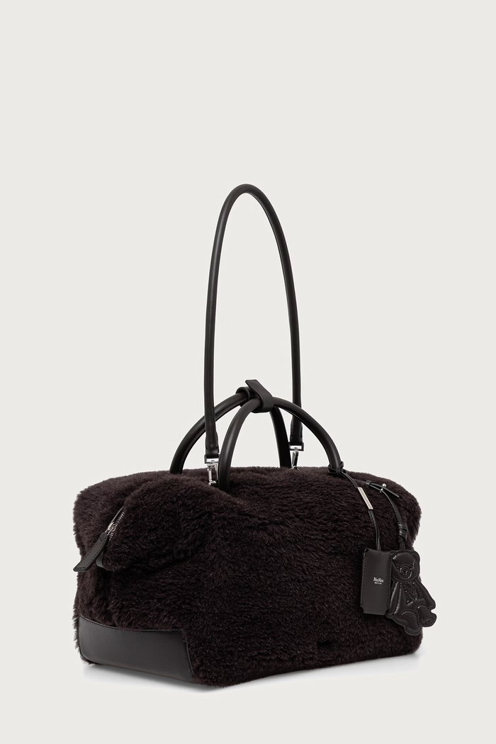 Max Mara Torebka shopper damska wełniana 2624516172600 brązowy AW26