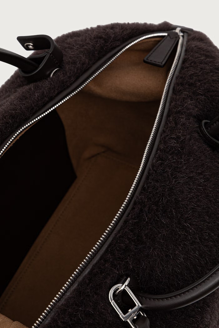 Torebka shopper damska wełniana Max Mara brązowy 2624516172600