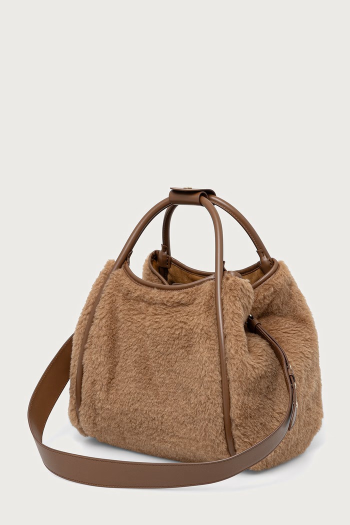 Akcesoria Max Mara Torebka tote damska skórzana 2624516112600 brązowy