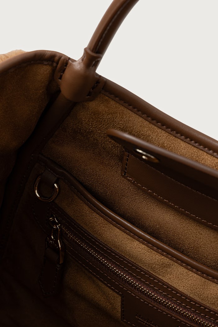 Torebka tote damska skórzana Max Mara brązowy 2624516112600
