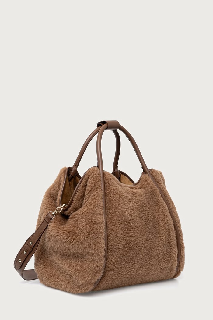Max Mara Torebka shopper damska skórzana 2624516102600 brązowy AW26