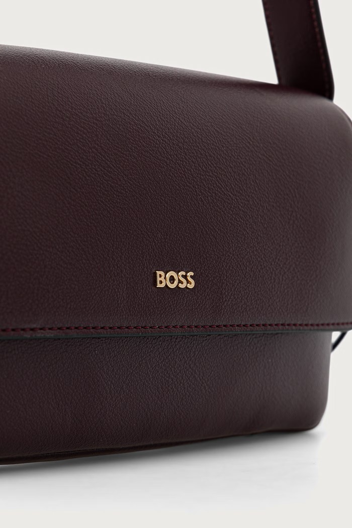 Torebka bagietka damska z imitacji skóry Sandy Sh. Bag BOSS 50573250 bordowy