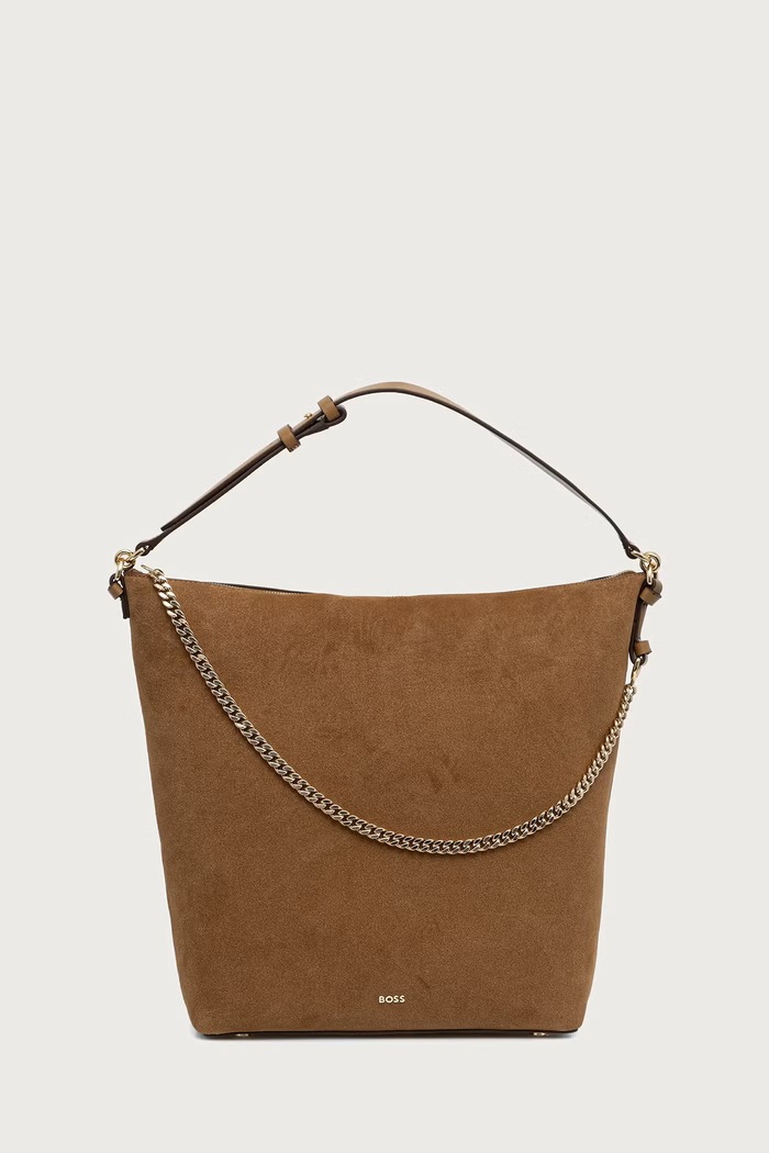 BOSS Torebka hobo damska Yelena Hobo beżowy 50573246