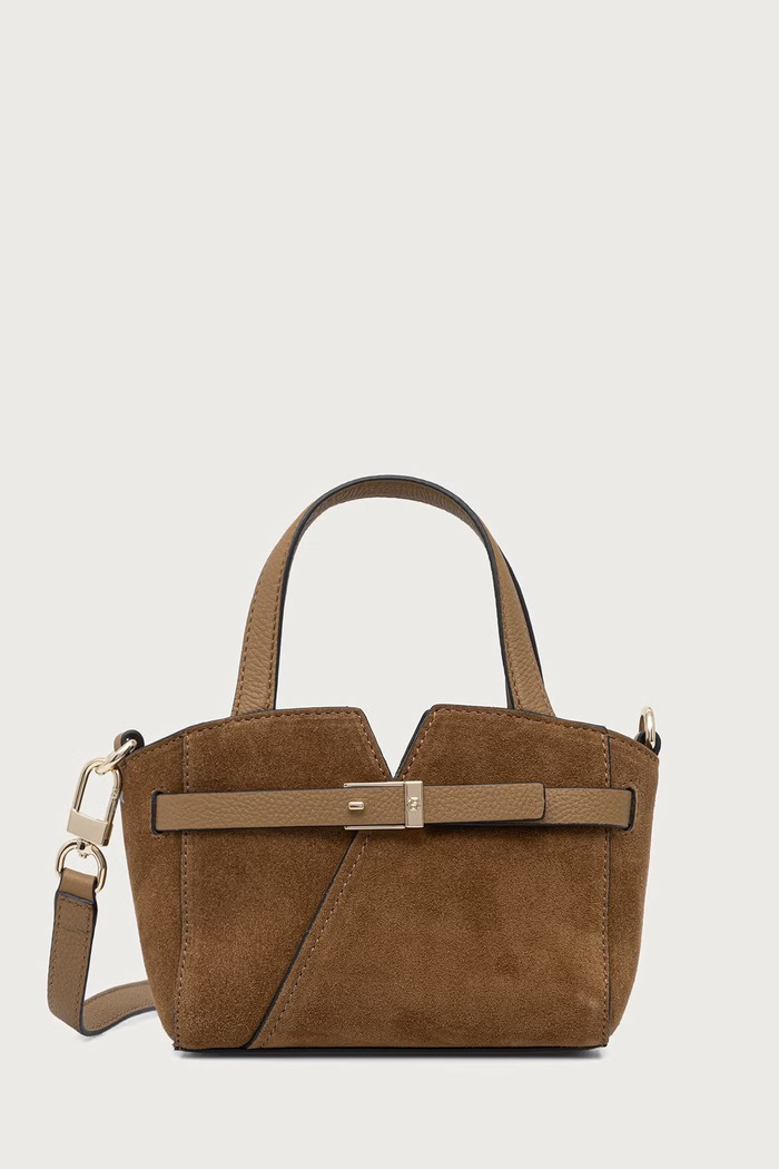 BOSS Crossbody kabelka dámska semišová Boss Revers XSToteSU béžová 50573244