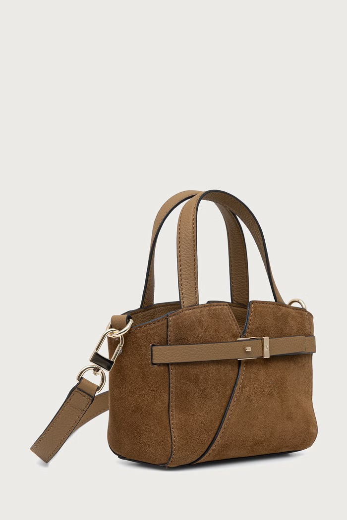 BOSS Crossbody kabelka dámska semišová Boss Revers XSToteSU 50573244 béžová AW26