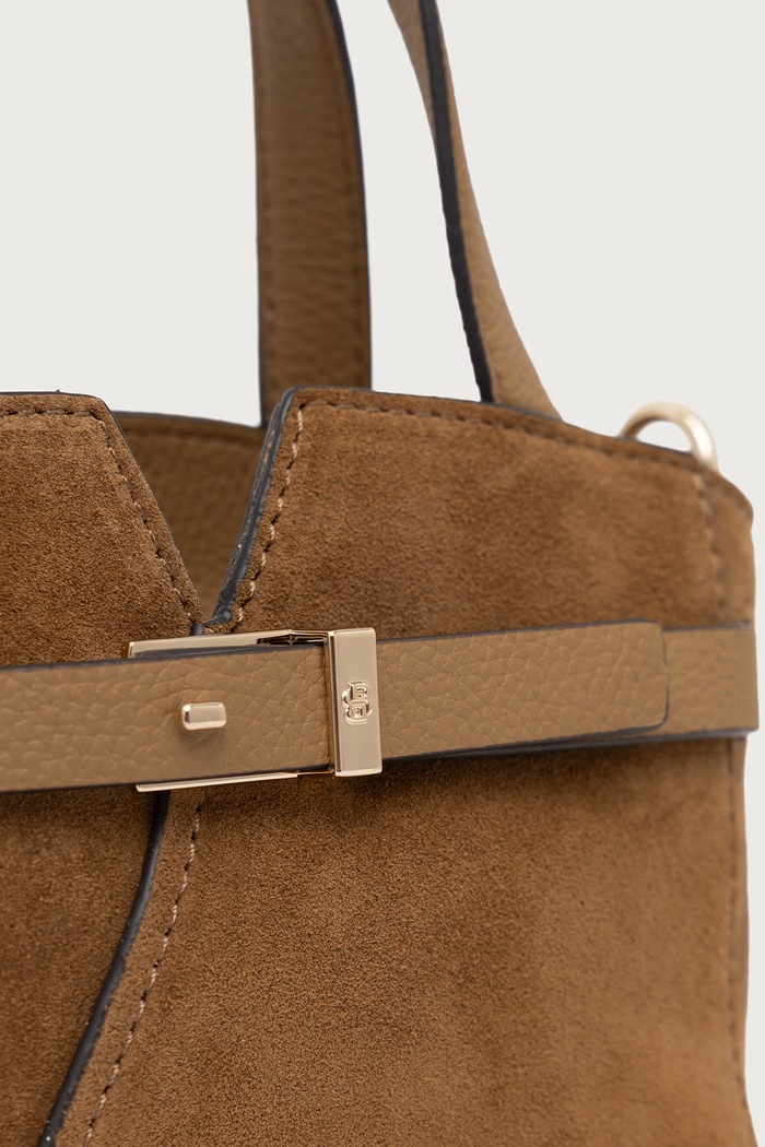 Crossbody kabelka dámska semišová Boss Revers XSToteSU BOSS 50573244 béžová