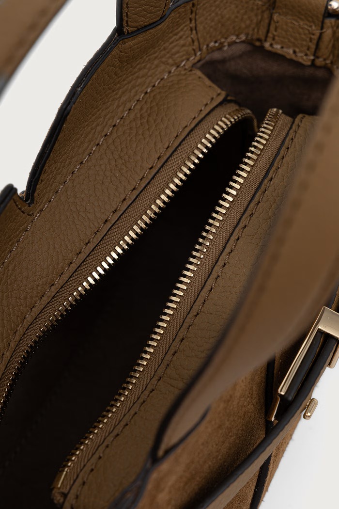 Crossbody kabelka dámska semišová Boss Revers XSToteSU BOSS béžová 50573244