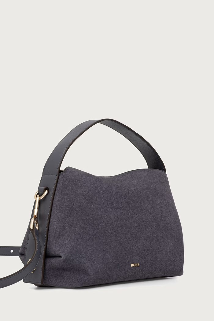 BOSS Torebka crossbody damska Caylie Crossbody S 50573236 szary AW26