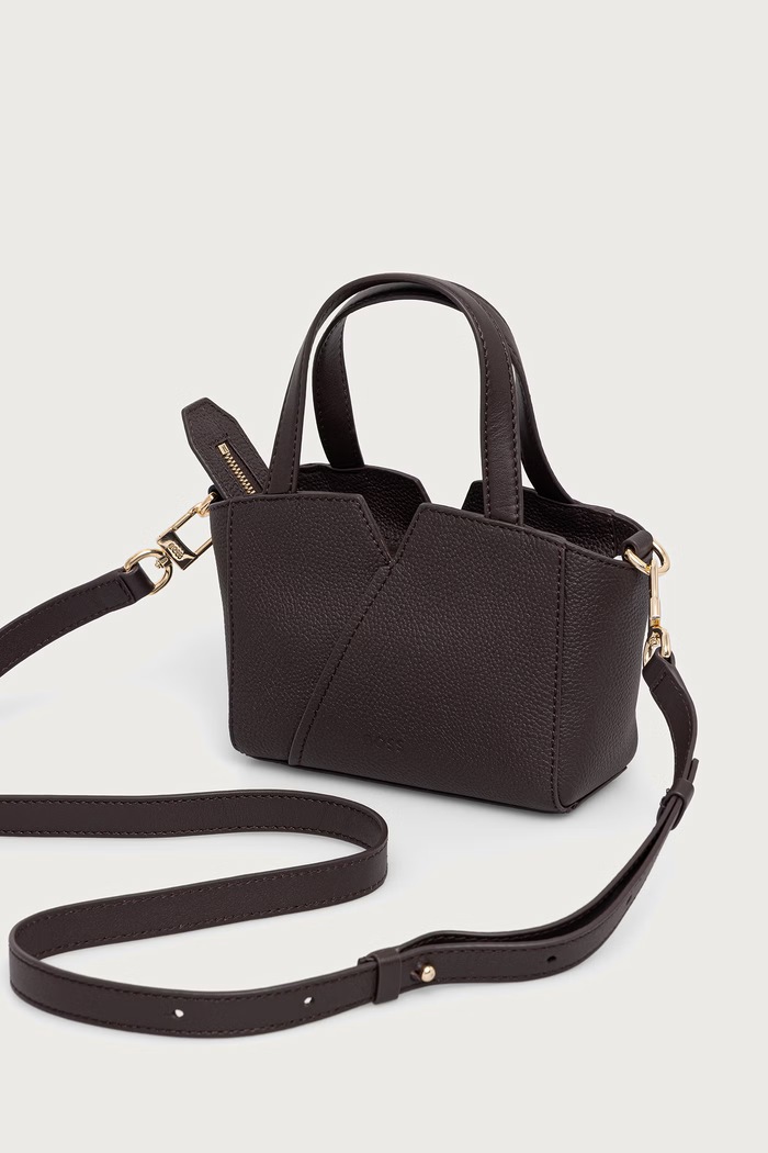 Akcesoria BOSS Torebka crossbody damska skórzana Boss Revers MiniTote 50573234 brązowy