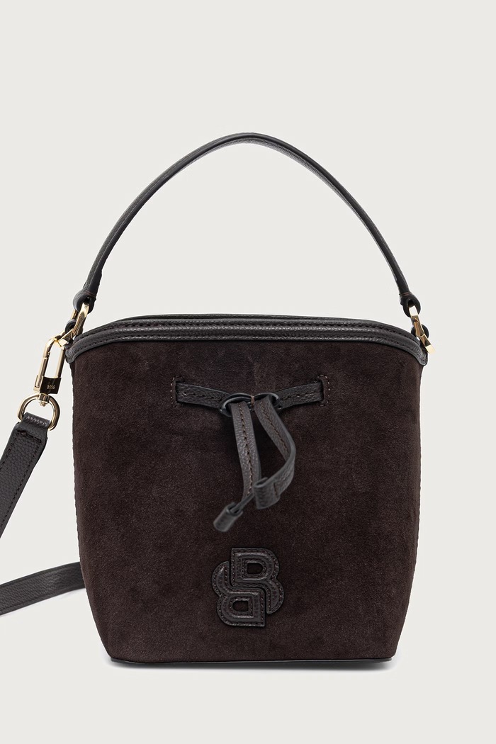 BOSS Чанта crossbody дамска от имитация на кожа Anett Drawstring SU кафяв 50573209