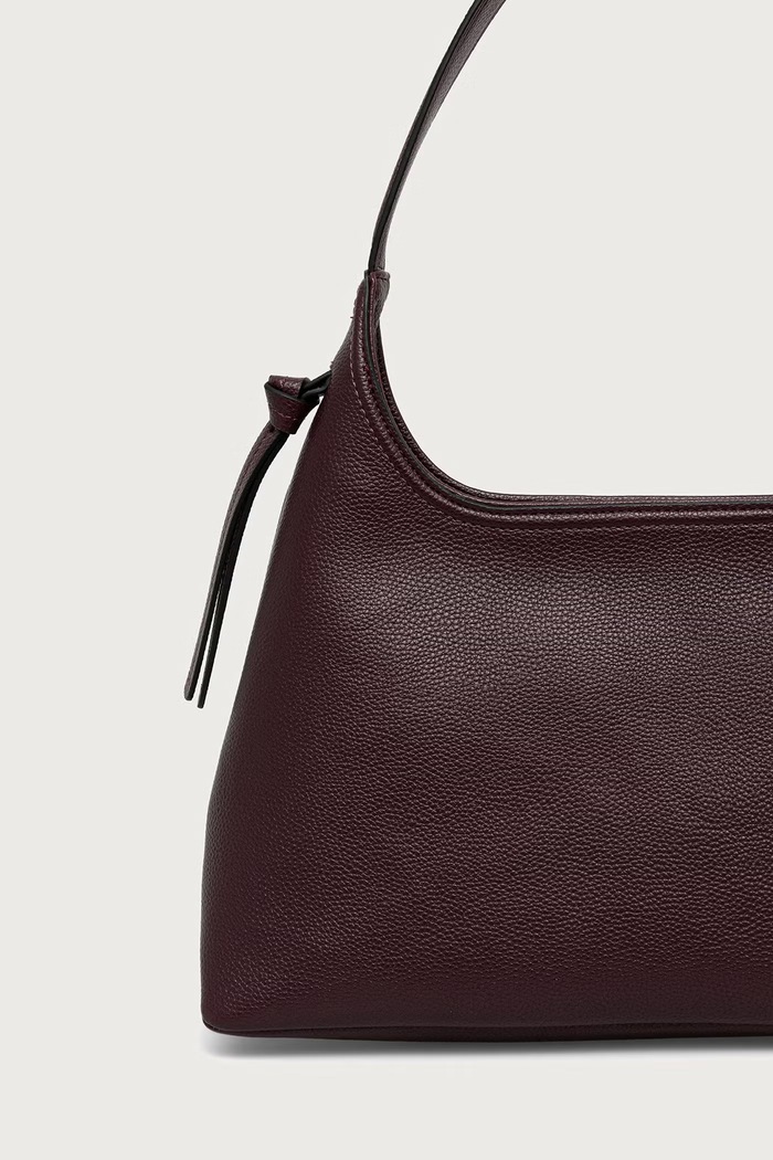 Akcesoria BOSS Torebka hobo damska z imitacji skóry Anett Zip Hobo 50573208 bordowy