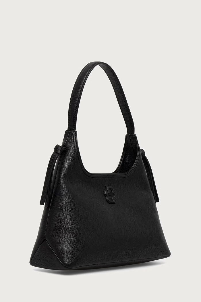 BOSS Τσάντα hobo γυναικεία από απομίμηση δέρματος Anett Zip Hobo 50573208 μαύρο AW26