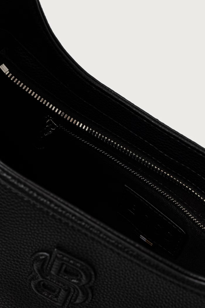 Τσάντα hobo γυναικεία από απομίμηση δέρματος Anett Zip Hobo BOSS μαύρο 50573208