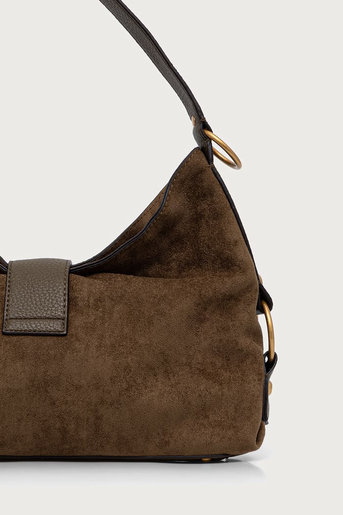 Akcesoria Guess Torebka hobo damska z imitacji zamszu CAMDEN HWSG93.08180 zielony