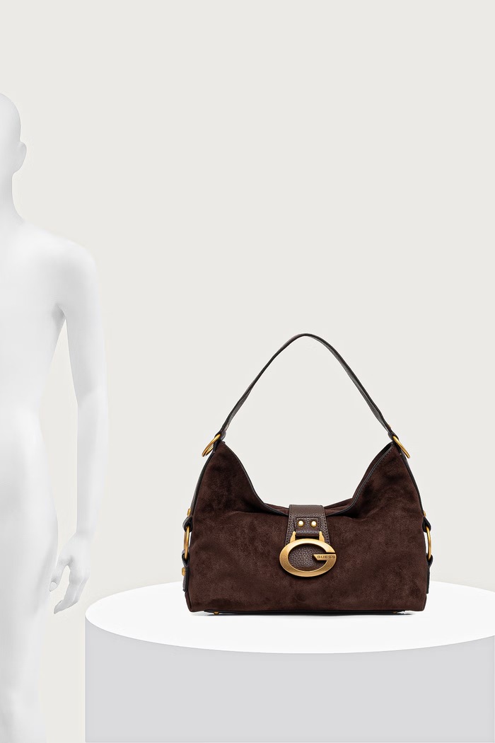 Guess Torebka hobo damska z imitacji zamszu CAMDEN HWSG93.08180