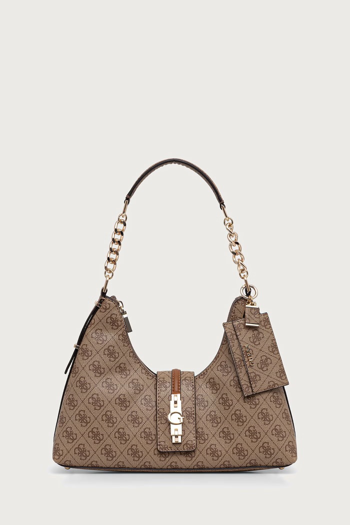 Guess Torebka hobo damska z imitacji skóry YVONNE beżowy HWSG23.78010