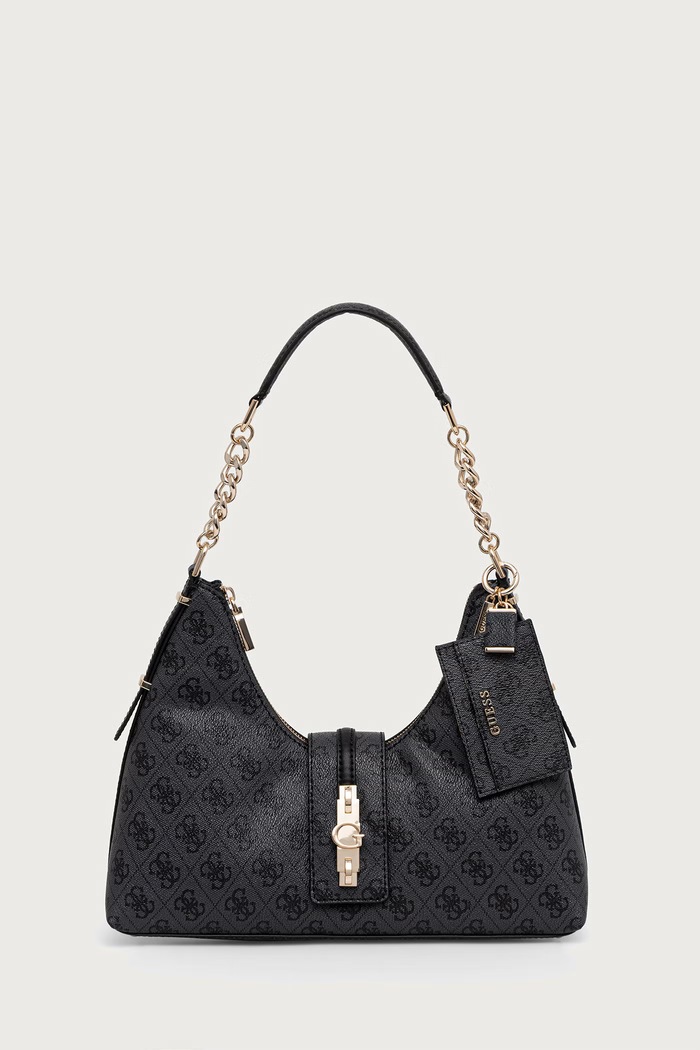 Guess Torebka hobo damska z imitacji skóry YVONNE szary HWSG23.78010