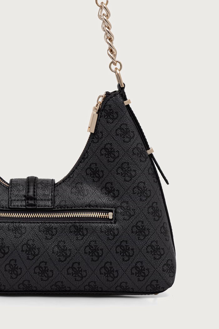 Akcesoria Guess Torebka hobo damska z imitacji skóry YVONNE HWSG23.78010 szary