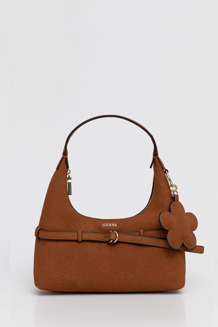 Guess Torebka hobo damska z imitacji zamszu TAYLOR brązowy HWSG23.25770