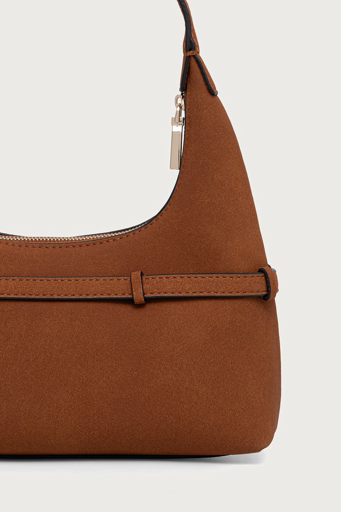 Akcesoria Guess Torebka hobo damska z imitacji zamszu TAYLOR HWSG23.25770 brązowy