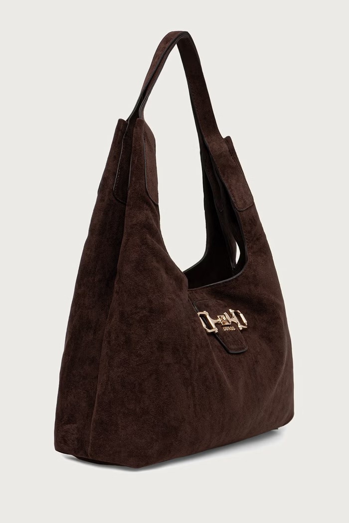 Guess torebka tote damska z imitacji zamszu SUNSET HWSG23.14020 brązowy AW26