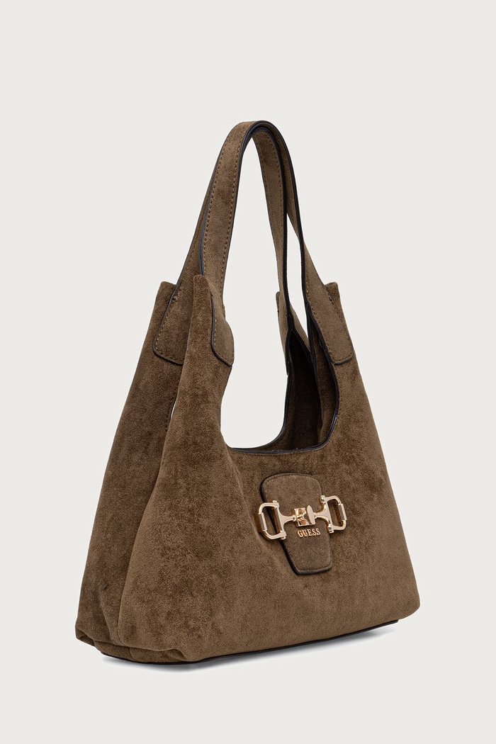 Guess torebka damska z imitacji zamszu SUNSET HWSG23.14010 zielony AW26