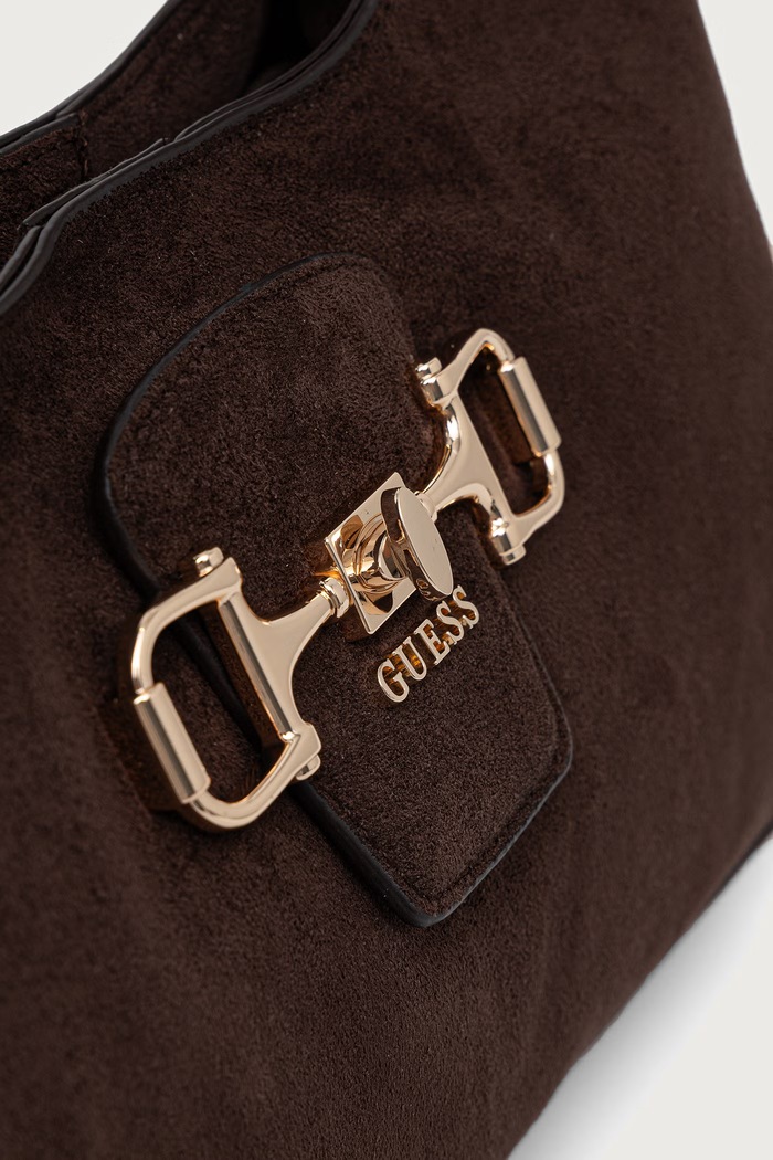 Guess torebka damska z imitacji zamszu SUNSET brązowy HWSG23.14010