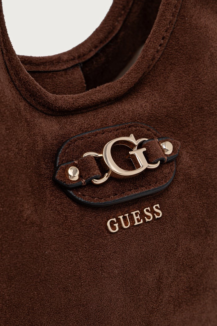 Guess torebka crossbody damska z imitacji zamszu SAMANTHA HWSG23.13750 brązowy