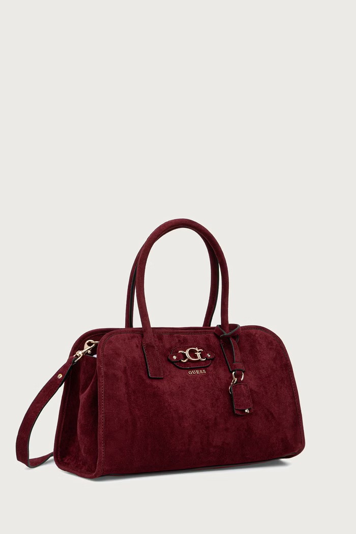 Guess taška dámská z imitace semiše SAMANTHA HWSG23.13060 burgundské AW26