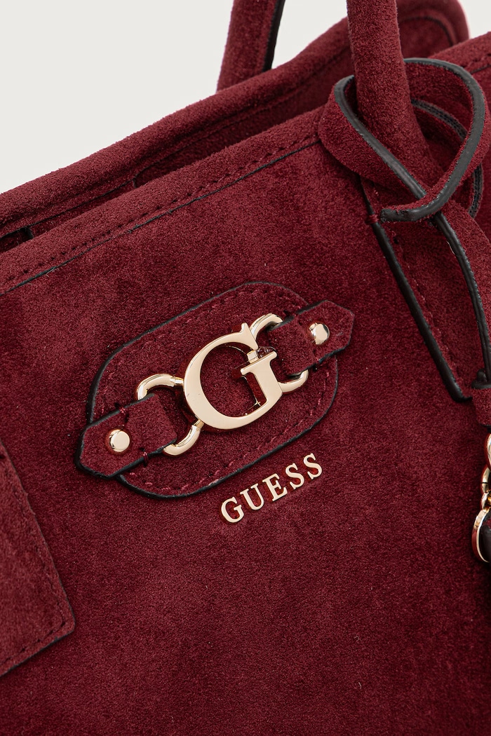 Guess taška dámská z imitace semiše SAMANTHA burgundské HWSG23.13060