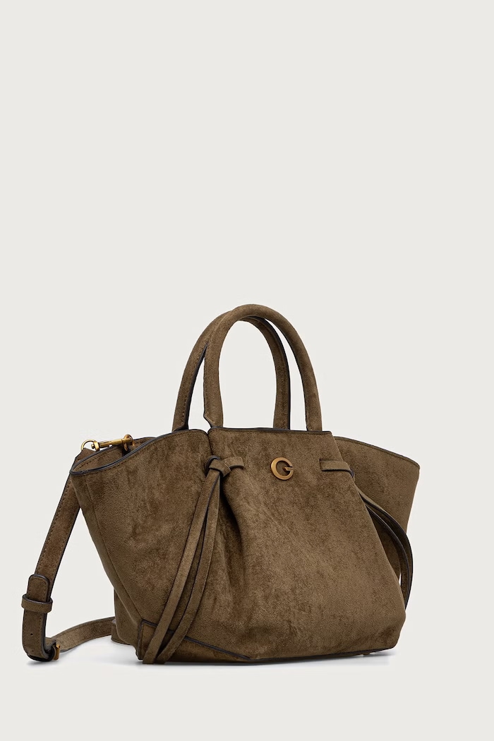 Guess Torebka tote damska z imitacji zamszu ALLEGRA HWSG22.37060 zielony AW26