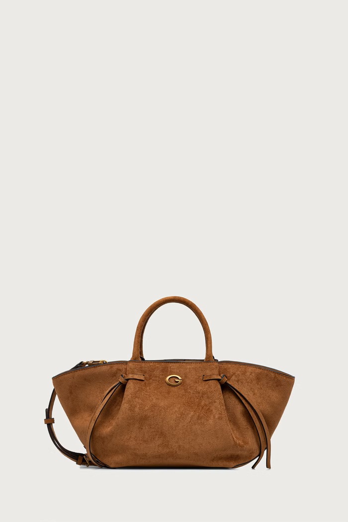 Guess Torebka tote damska z imitacji zamszu ALLEGRA brązowy HWSG22.37060