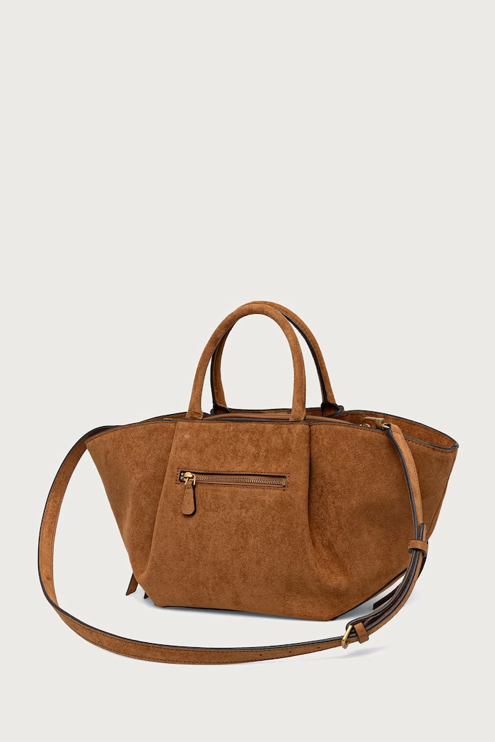 Akcesoria Guess Torebka tote damska z imitacji zamszu ALLEGRA HWSG22.37060 brązowy
