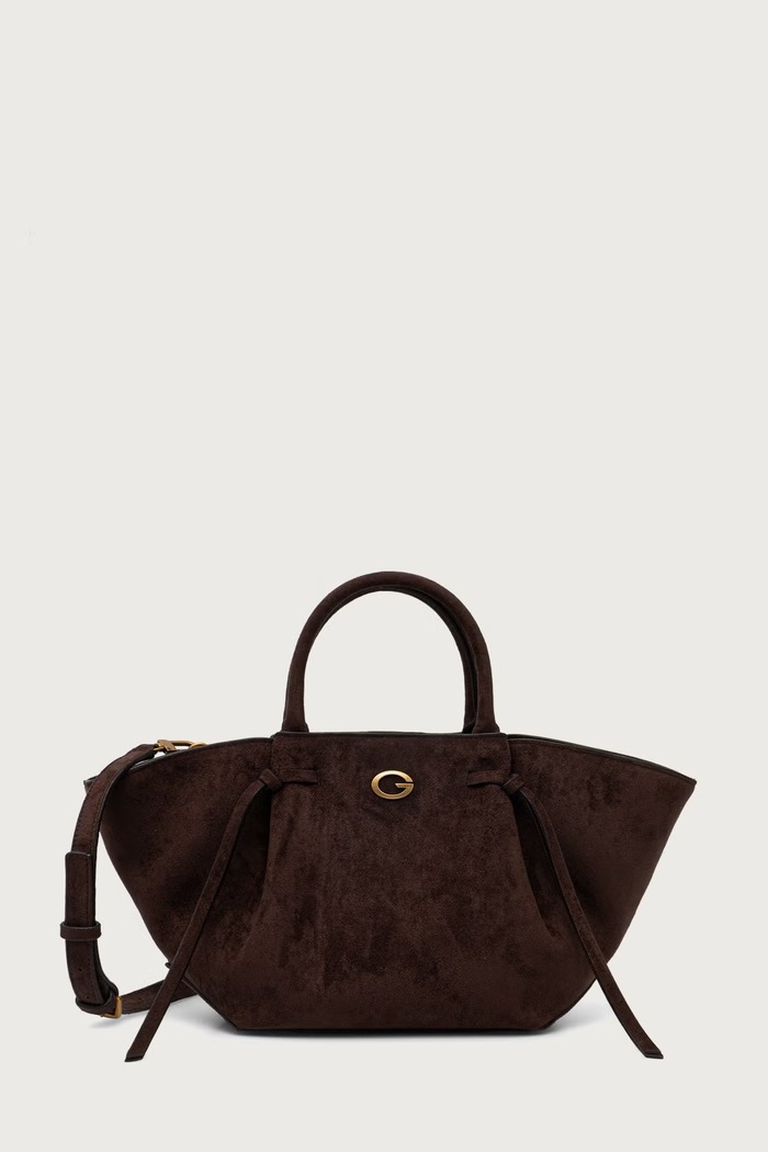 Guess Tote γυναικεία από απομίμιση σουέτ ALLEGRA καφέ HWSG22.37060